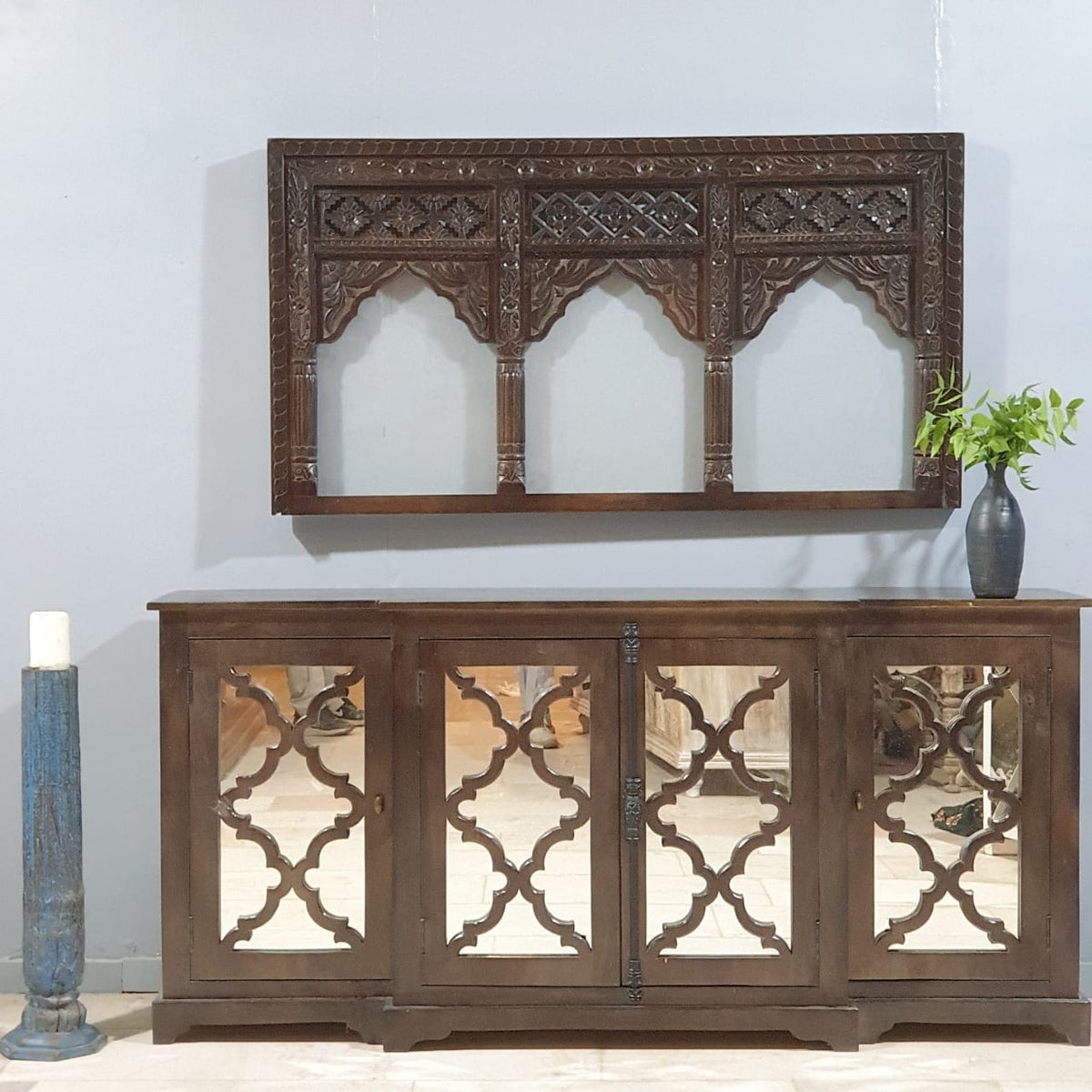 French Arched Mirror Doors Sideboard C31