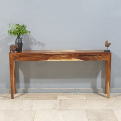 Boston Taper Contemporary Solid Wood Console Table Hall way Table Natural