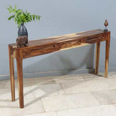 Boston Taper Contemporary Solid Wood Console Table Hall way Table Natural