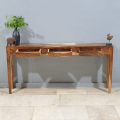 Boston Taper Contemporary Solid Wood Console Table Hall way Table Natural