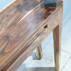 Boston Taper Contemporary Solid Wood Console Table Hall way Table Natural