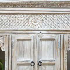 Indian Hand Carved Solid Wood Sideboard Buffet C32