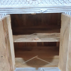 Indian Hand Carved Solid Wood Sideboard Buffet C32