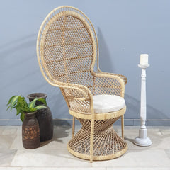 Cane Studio Wicker Rattan Bamboo Cane Chair  119x63x160 cm