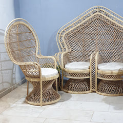 Cane Studio Double Rattan Bamboo Cane Chair 02