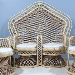 Cane Studio Double Rattan Bamboo Cane Chair 02