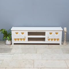 Handmade Indian Furniture Solid Hard Wood TV Unit 160x40x50 cm