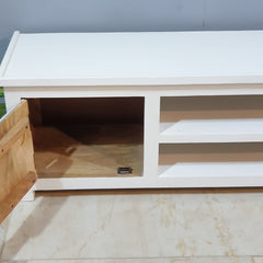 Handmade Indian Furniture Solid Hard Wood TV Unit 160x40x50 cm