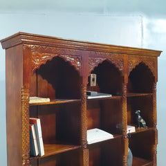 Mehrab Indian Hand Carved Solid Wood Bookshelf B43
