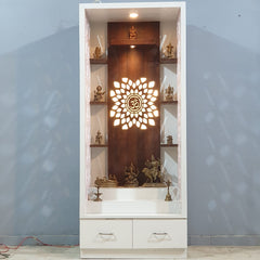 Hand Carved Indian Solid Wood Home Temple 75x45x180 cm