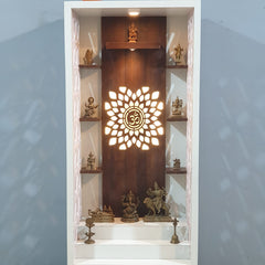 Hand Carved Indian Solid Wood Home Temple 75x45x180 cm