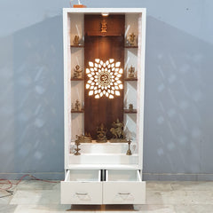 Hand Carved Indian Solid Wood Home Temple 75x45x180 cm