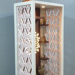 Hand Carved Indian Solid Wood Home Temple 75x45x180 cm