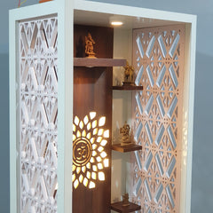 Hand Carved Indian Solid Wood Home Temple 75x45x180 cm