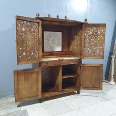 Hand Carved Indian Solid Wood Home Temple