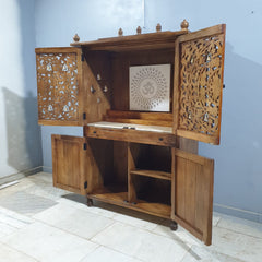 Hand Carved Indian Solid Wood Home Temple