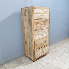 The Attic Jodhpur Tallboy Wooden Chest of Drawer Natural D48