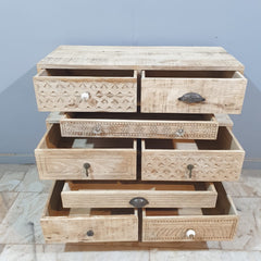 The Attic Duns Wooden Chest of Drawer Natural 90x40x85 cm