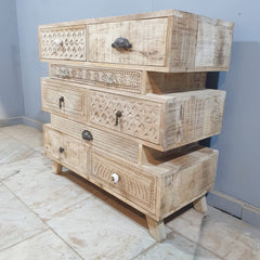 The Attic Duns Wooden Chest of Drawer Natural 90x40x85 cm