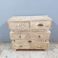 The Attic Duns Wooden Chest of Drawer Natural 90x40x85 cm
