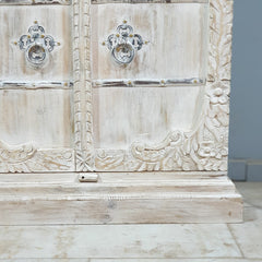 Indian Hand Carved Solid Wood Cabinet D99