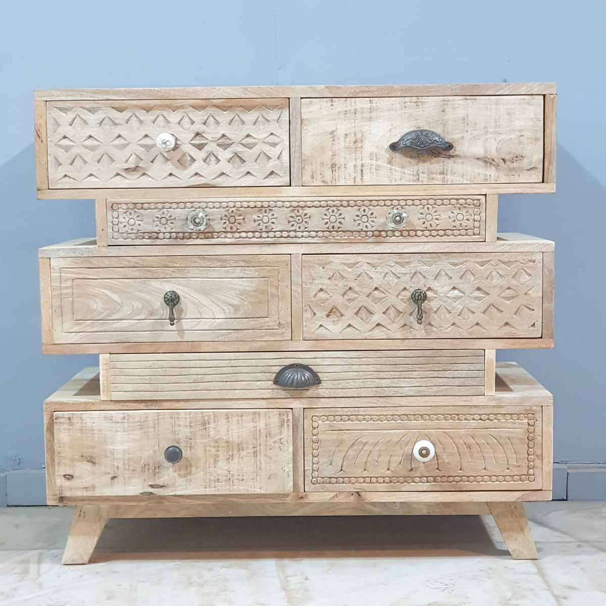 The Attic Duns Wooden Chest of Drawer Natural 90x40x85 cm