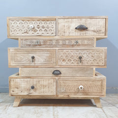 The Attic Duns Wooden Chest of Drawer Natural 90x40x85 cm