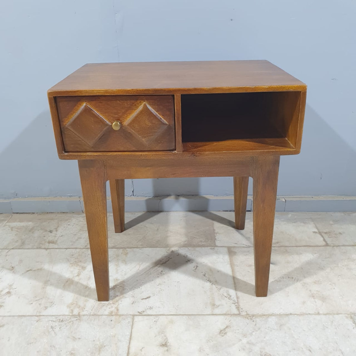 Hand Carved Diamonds Solid Wood Hall Writing Desk C9