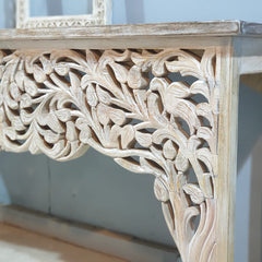 Indian Furniture Hand Carved Solid Wood Console Table 150x40x75 cm