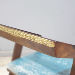 The Gileteen Solid Wood Cushioned Chair for Dining & Living Room 24