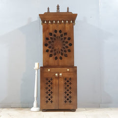 Large Sized Handmade Sheesham Wood Home Temple in Brown