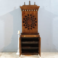 Large Sized Handmade Sheesham Wood Home Temple in Brown