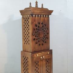 Large Sized Handmade Sheesham Wood Home Temple in Brown
