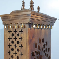 Large Sized Handmade Sheesham Wood Home Temple in Brown