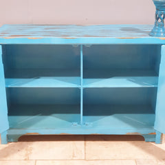 French Arched Hand Carved Doors Buffet Sideboard Turquoise C29