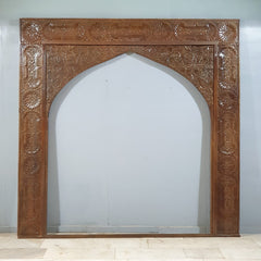 Mehrab Handmade Carved Indian Solid Hard Wood Arch