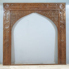 Mehrab Handmade Carved Indian Solid Hard Wood Arch