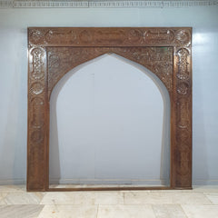 Mehrab Handmade Carved Indian Solid Hard Wood Arch