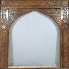 Mehrab Handmade Carved Indian Solid Hard Wood Arch
