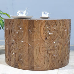 Bristol Indian Solid Mango Wood Round Coffee Table  C88