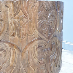 Bristol Indian Solid Mango Wood Round Coffee Table  C88