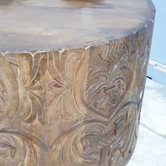 Bristol Indian Solid Mango Wood Round Coffee Table  C88