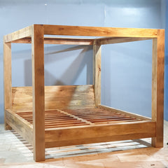 Handmade Classic Solid Sheesham Wood Poster King Size Bed