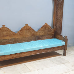 Mughal Garden Hand Carved Solid Wood Daybed Sofa D14