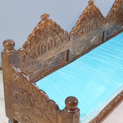 Mughal Garden Hand Carved Solid Wood Daybed Sofa D14