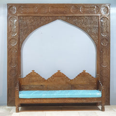 Mughal Garden Hand Carved Solid Wood Daybed Sofa D14