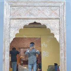 Mehrab Indian Hand Carved Mirror 22