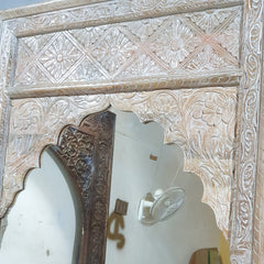 Mehrab Indian Hand Carved Mirror 22