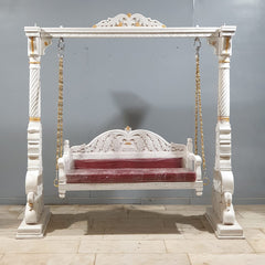 Indian Furniture Hand Carved Solid Hard Wood Swing Set