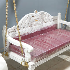 Indian Furniture Hand Carved Solid Hard Wood Swing Set